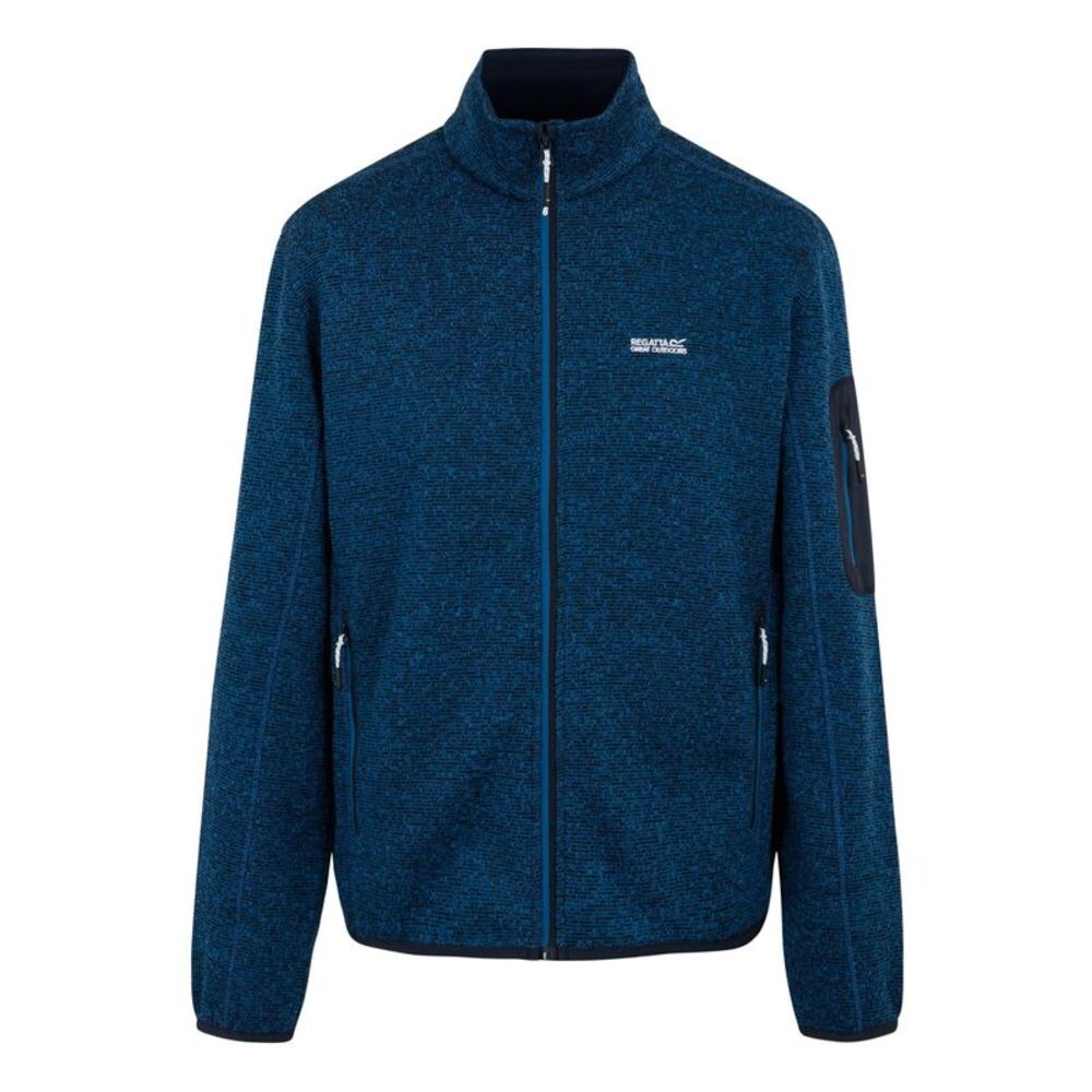 Regatta Mens Newhill Marl Full Zip Fleece Jacket / Snorkel Blue